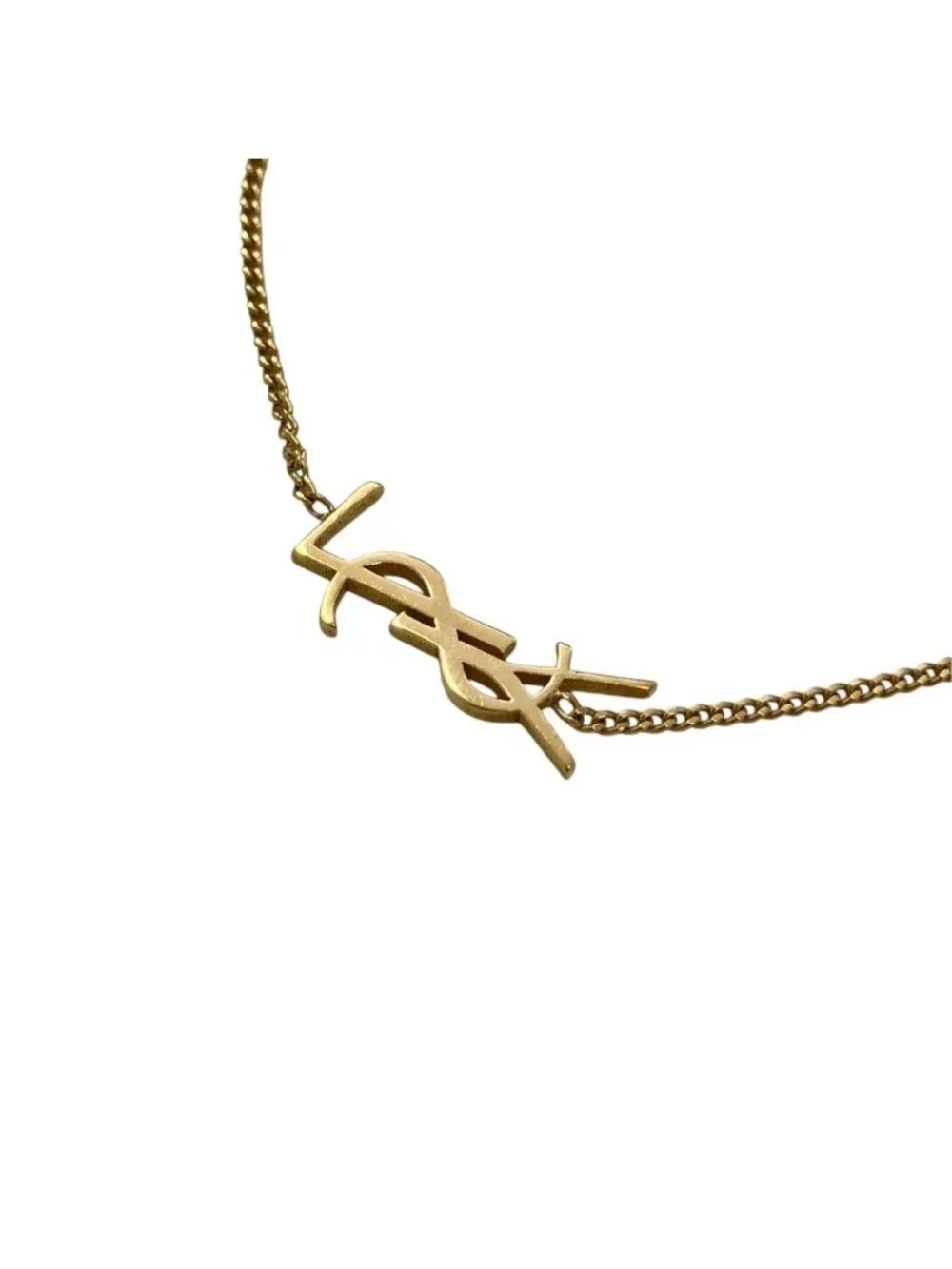 Saint Laurent Paris Cassandra Logo Bracelet Gold Plated Colored